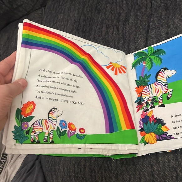 The rainbow zebra soft book vintage cloth - Picture 4 of 5
